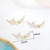 Accesorios para pulseras, collares, joyería DIY versátiles y creativos, colgante geométrico con circonita de rhinestone microincrustada, chapado en cobre de oro real 18K