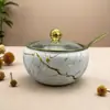 Taza de Azúcar Grande de Acero Inoxidable con Forma de Cuenco, Frasco de Condimentos de Acero Inoxidable con Forma de Tambor, Tapa de Vidrio, Caja de Condimentos Visible con Cuchara Pequeña