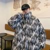 Abrigo acolchado de algodón a rayas para hombre, invierno, grueso, holgado, marca de moda, abrigo de pan, estilo Hong Kong, abrigo acolchado de algodón oversize