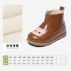[Oferta Especial] Botas de Cuero Snuffy Baby Invierno Pequeña Princesa Dibujos Animados Gatito Botines Cortos Botas Infantiles Forradas de Felpa Botas de Algodón para Niñas