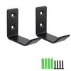 Venta Caliente Transfronteriza Acero Inoxidable Doble Agujero Baño Gancho para Abrigos Ingeniería Hotelera Negro Gancho para Bata Montaje en Pared Trasera de Puerta Gancho Metálico
