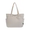 Bolso de Lona Casual Simple para Mujer de Gran Capacidad Versátil Bolso de Hombro Único y de Mano Bolso Tote de Tela de Nylon Bolso Grande para Clase de Estudiante