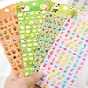 Lindas pegatinas de espuma de dibujos animados, pequeñas partículas, animales decorativos para álbum, pegatinas para diario, pegatinas de recompensa para niños, bebé panda