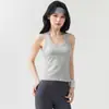Chaleco de Yoga Racerback sin Costuras para Mujer, Chaleco Deportivo Ajustado de Cuello en U Elástico, Camiseta Base Deportiva Transpirable para Correr