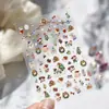 Tomoni Pegatinas para Uñas Finas y Flexibles Decoración Navideña de Gatos Dulces y Lindas Pegatinas para Uñas Materiales de Pegatinas para Decoración