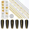 Nueva Joyería Caliente para Uñas ins Cadena Pequeña 12 Cajas Acero Dorado y Plateado Bola de Acero Pegatina Decorativa para Uñas DIY Cadena Metálica