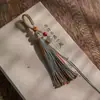 Nuevo Colgante de Cadena para Teléfono Móvil Estilo Chino para Mujeres Borla de Tíbet Tejida a Mano Llavero de Coche Accesorios de Cordón Terminados