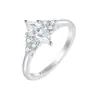 Anillo de Plata de Ley S925 Más Vendido Transfronterizo Tonglin para Mujer, Anillo de Plata con Circonita en Forma de Gota de Agua y Huevo, con un Toque de Lujo Ligero y Alta Gama