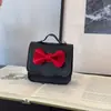 Bolso de Hombro con Cadena de Lazo Lindo para Niñas, Bolso de Mano para Bebé de Color Sólido a la Moda, Mini Bolso de Accesorios para Niños Estilo Occidental