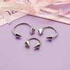 Joyería para Piercing Joyería para Nariz Europeo y Americano Acero Titanio Uñas para Labio Aretes Uñas para Nariz Acero Inoxidable Cabeza Redonda Puntiagudo Forma de C Anillo Herradura Anillo para Nariz