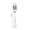 Vajilla de Acero Inoxidable 304, Cuchillo y Tenedor para Bistec Estilo Occidental, Tenedor de Postre, Tenedor de Fruta, Cuchillo, Tenedor y Cuchara de Acero Inoxidable para Restaurante de Hotel