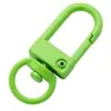 Pacote com 10 Correntes de Porta Chaveiro com Pintura Colorida Fivela de Cachorro Joias de Metal Acessórios DIY Chaveiro Giratório em Forma de U Ponto