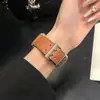 Correa de Reloj Crowxin Retro de Cuero Genuino Adecuada para Apple iWatch Décima Tercera Generación 10/987Ultra Doble Agujero Hebilla H