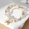 Pulsera de Concha de Caracola de Playa de Grava Natural de Venta Caliente Transfronteriza Europea y Americana Amazon Mayorista Pulsera de Piedra Natural Hecha a Mano
