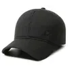 Gorra de béisbol de lana para hombre de otoño e invierno transfronteriza, engrosada para abrigar, con protección para las orejas, visera tipo pico de pato y forro de algodón resistente al viento y al frío, adecuada para hombres de mediana edad y mayores