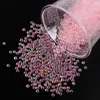 2mm 3mm Contas de Bolha Sereia Não Porosas Contas Redondas Pequenas Contas de Vidro Decorativas Preenchidas Micro Contas de Cristal Acessórios para Nail Art
