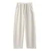Pantalones de mujer con pierna curva, pantalones deportivos de talle alto otoño/invierno 2026, pantalones casuales de estilo banana de corte ajustado y pierna ancha con forro de polar para mujer