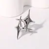 Anillo Geométrico Asimétrico de Moda para Viajar, Estilo Retro Minimalista Fresco Transfronterizo, Diseño de Nicho de Lujo Ligero de Gama Alta