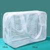 Bolsa de Banho de Grande Capacidade Bolsa de Cosméticos Respirável Fitness Masculina Bolsa de Higiene Pessoal Malha Branca Bolsa de Armazenamento Portátil