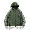 Ropa de Protección Solar con Capucha Fina de Tres Rayas para Verano para Estudiantes Jóvenes, Cárdigan para Exteriores, Chaqueta Versátil de Piel para Verano