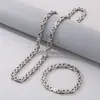 Cadena de Acero Inoxidable Transfronteriza Europea y Americana Joyería al por Mayor Personalizada Cadena Imperial Bizantina Collar Plano Hebilla de Joyería Accesorios