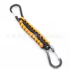 Llavero de Paracord, Colgante de Anillo de Llave Tejido, Llavero con Mosquetón de Liberación Rápida Negro para Exteriores, Mosquetón de Alambre