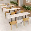 Juego de Mesa y Sillas de Pizarra para Comedor Comercial para Tiendas de Té de Leche, Restaurantes de Hamburguesas, Bares de Snacks, Escuelas y Comedores de Personal de Empresas