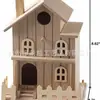 Fabricação de Casa de Passarinho de Madeira de Dois Andares - Casa de Passarinho Pendurada sem Acabamento Caixa de Ninho para Exterior