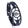 Vendas Diretas da Fábrica Nova Pulseira de Couro com Fivela de Nota Banhada a Preto Fornecimento para Área Turística Couro Imitação Masculino e Feminino Pulseira de Estudante
