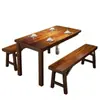 Mesas y sillas de madera maciza carbonizada para uso comercial en restaurantes, puestos de comida, establecimientos de snacks y comida rápida, comedores comerciales, restaurantes de barbacoa y hot pot
