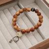 Pulseira de madeira yabei natural 10MM contas de Buda pulseira de sândalo Wenwan Bodhi Pata de Urso Gato retrô simples atacado