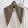 Bufanda Triangular de Punto 100% Lana Estilo Coreano Nuevo, Atmósfera Cálida de Otoño e Invierno, Chal Pequeño, Bufanda Elegante y Versátil