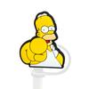 8-10mm Capinha de Palito Desenho Animado Fofo Simpson Tampa de Palito à Prova de Poeira Cobertura Protetora para Canudo de Vidro