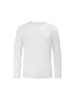 Camiseta de manga longa, gola redonda, cor sólida, de trama simples, feita de poliéster-spandex de 180g, de secagem rápida, com sensação de frescor, adequada para esportes, corrida, uniformes de trabalho e uniformes de equipe, com opções de impressão