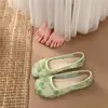 Sapatos Rasos de Renda com Tela Novo Estilo 2026 para Mulheres, Bico Redondo, Boca Rasa, Sola Macia, Mocassins Slip-On Respiráveis para Mulheres
