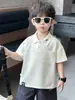 Camisa Polo de Verão para Meninos 2026 Novo Estilo Camiseta Elegante Fina de Manga Curta para Crianças Moda Bebê Menino Top Casual da Moda t