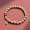 Pulsera de Madera con Aroma a Leche Natural, Colgante de Loto, Anillo Corredor, Accesorios de Oro Antiguo, Cuentas Budistas para Hombres y Mujeres, Cuentas de Rosario, Versátil
