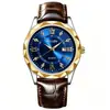 Reloj Luminoso para Hombre de Venta Caliente Transfronteriza Venta al por Mayor Reloj de Cuarzo de Gama Alta para Negocios Modelo con Correa de Cuero y Calendario Totalmente Automático