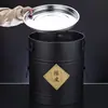Cubo de Citrina para Platos de Acero Inoxidable con Medidor de Humedad Hogareño a Prueba de Humedad a Prueba de Insectos Tanque Sellado Cubo de Citrina para Platos