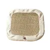 Tapete refrescante de seda gelada de ervas naturais para o verão, almofada de assento de rattan, respirável, antiderrapante, almofada de moxabustão para sentar por longos períodos, almofada de folha de artemísia para home office
