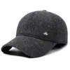 Gorras de Béisbol Casuales para Adultos Mayores Hombres de Invierno Papá y Abuelo Protector de Oídos Resistente al Viento para Exteriores Gorra de Visera Gruesa de Algodón con Forro de Lana