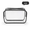 Saco de Armazenamento Transparente de Plástico com Zíper, Necessaire à Prova d'Água para Viagens de Negócios, Saco Portátil para Armazenamento de Ferramentas, Bolsa de Cosméticos de Grande Capacidade