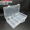 Caixa Transparente Portátil com 5 CompartimentosCaixa de Plástico Transparente PP Totalmente Desmontável para Embalagem de Material de Escritório e Armazenamento de Peças