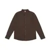 Yidao Roupas Vintage 2026 Outono Novo Retro Japonês Cor Sólida Gola Lapela Manga Longa Camisa para Homens Texturizada Casual