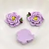 Camélia fresca flor doce desenho animado feito à mão faça você mesmo grampo de cabelo creme cola acessórios de joias acessórios de resina material