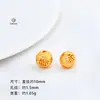 Acessórios Banhados a Ouro, Contas Redondas que Preservam a Cor, Contas com Padrão Vazado, Contas de Bola Flor, Contas da Fortuna, Contas para Pulseira DIY, Contas para Fio de Joia, Contas Espaçadoras