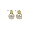 Pendientes Cuadrados Geométricos de Perlas Estilo Retro Francés para Mujer, Estilo Nuevo, Diseño Elegante, Pendientes Sencillos y de Alta Gama
