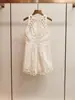 Colección de verano de alta gama para mujer de Shenzhen Nanyou: nuevo vestido chaleco sin mangas de estilo francés, chic, entallado a la cintura, calado, bordado para mujer