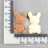 Pegamento en crema para teléfono móvil, accesorios de resina para zapatos, decoración, diseño de oso marrón beige, animal pequeño, dibujos animados, bricolaje