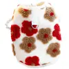 Ropa para Perros, Ropa Gruesa de Otoño e Invierno, Chaqueta Polar con Flores 3D de Princesa para Gato, Adecuada para Perros Pequeños, Ropa para Mascotas Teddy